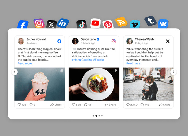 Social Media Website Integration
